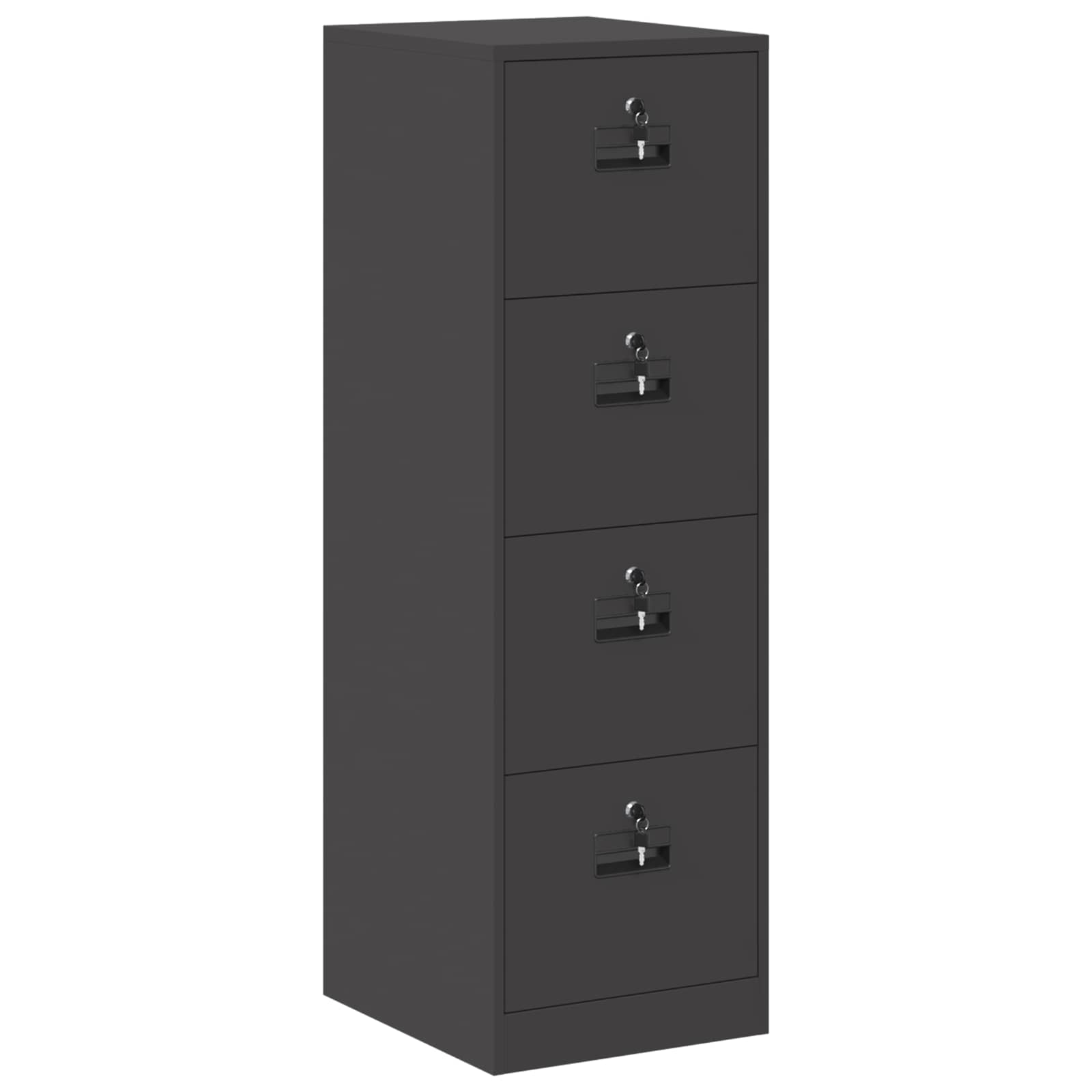 Aktenschrank 2 pcs Schwarz 44 x 50 x 139 cm Kaltgewalzter Stahl