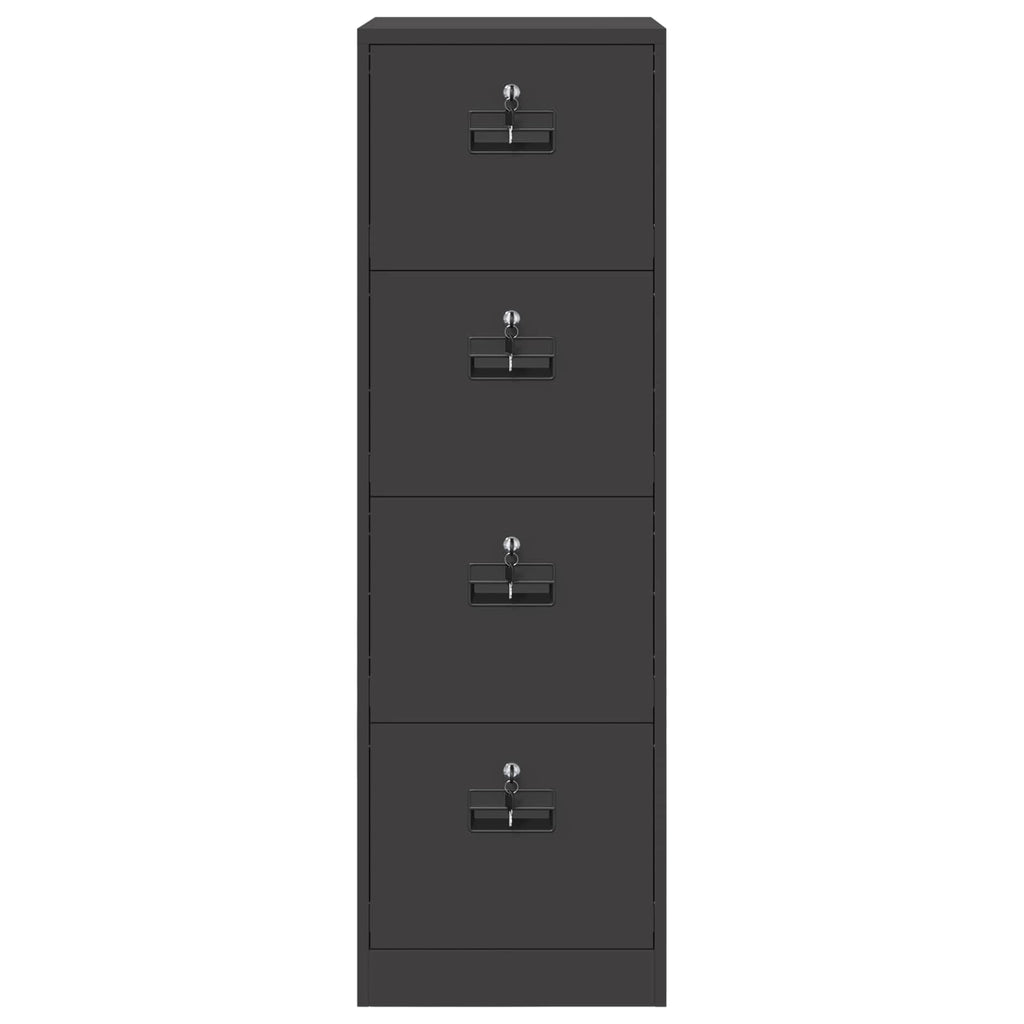 Aktenschrank 2 pcs Schwarz 44 x 50 x 139 cm Kaltgewalzter Stahl