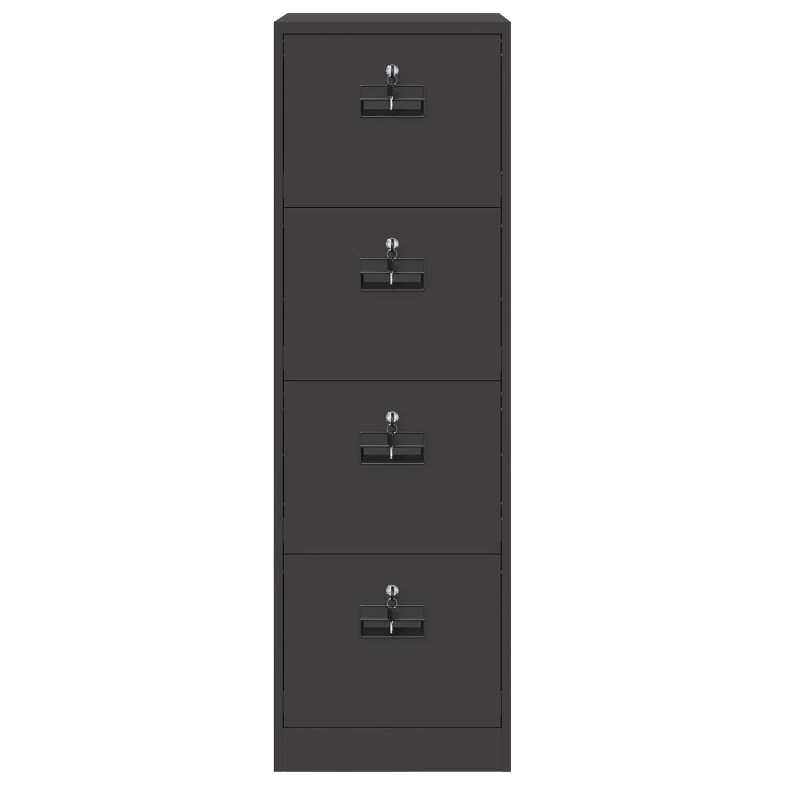 Aktenschrank 2 pcs Schwarz 44 x 50 x 139 cm Kaltgewalzter Stahl