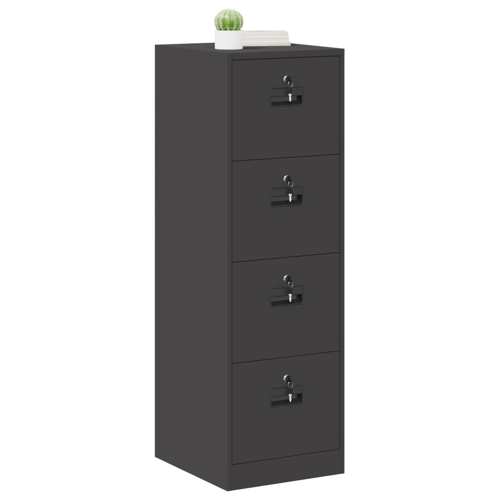 Aktenschrank 2 pcs Schwarz 44 x 50 x 139 cm Kaltgewalzter Stahl