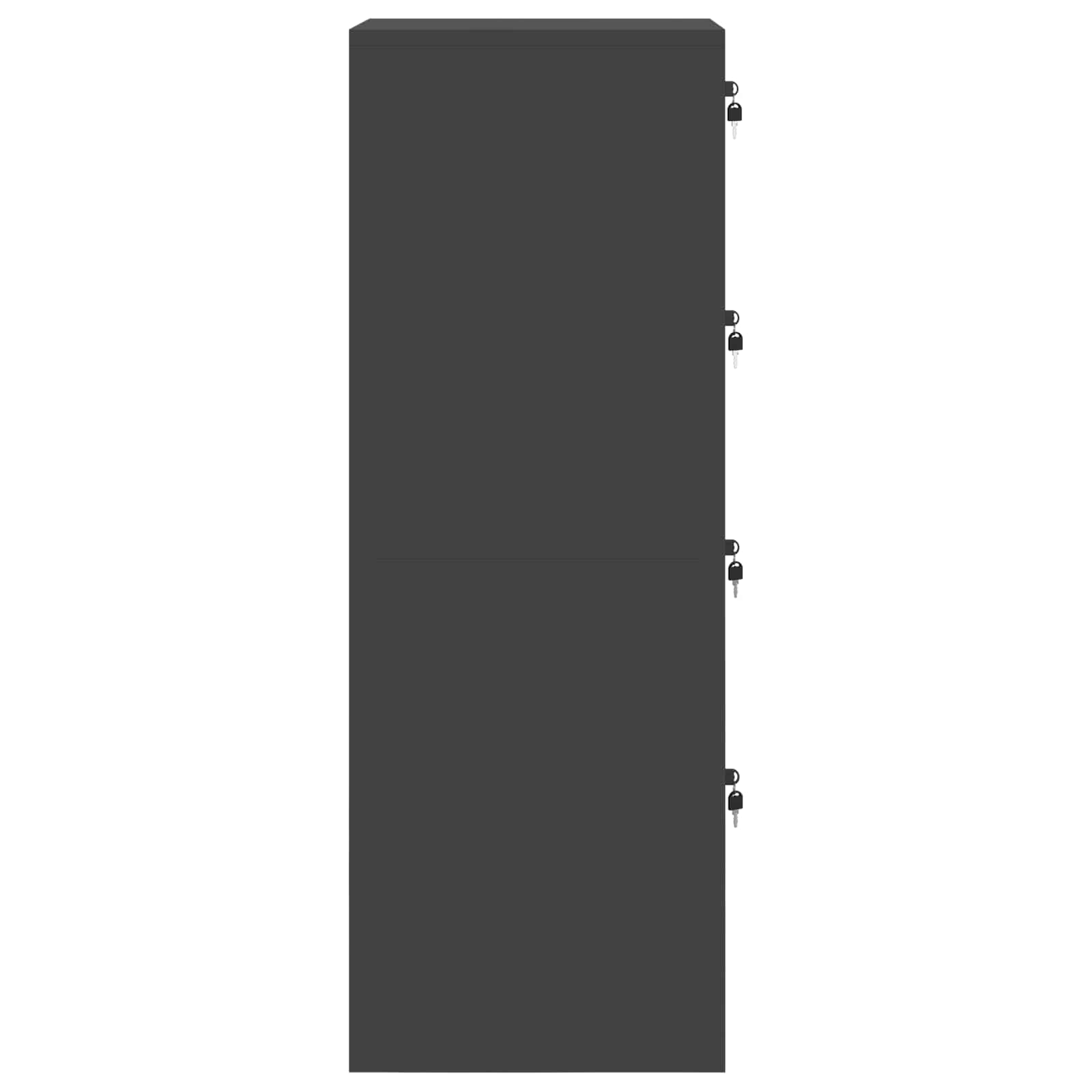 Aktenschrank 2 pcs Schwarz 44 x 50 x 139 cm Kaltgewalzter Stahl