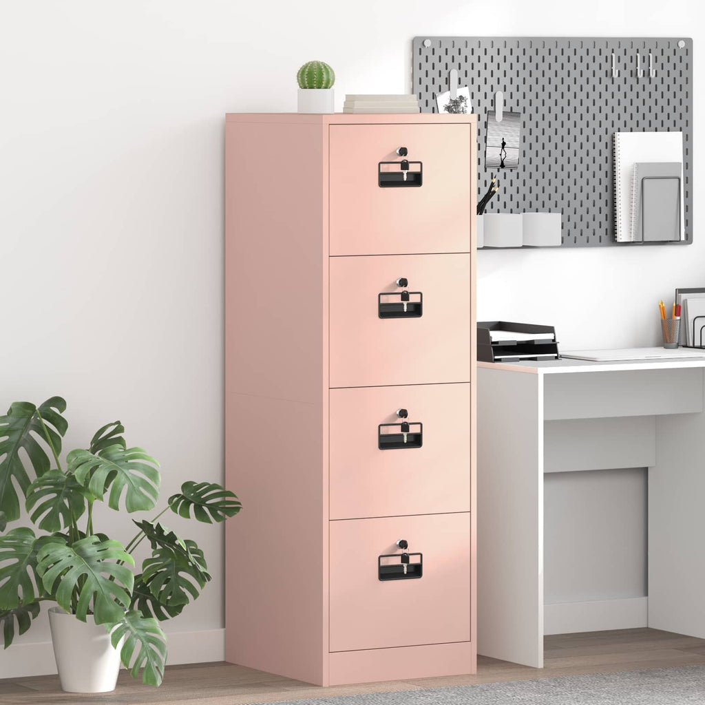 Aktenschrank 2 pcs Rosa 44 x 50 x 139 cm Kaltgewalzter Stahl