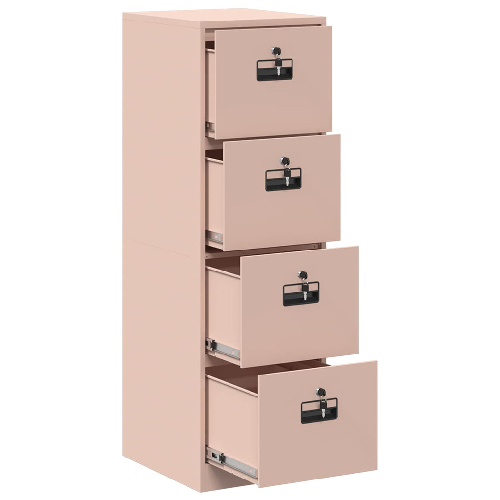 Aktenschrank 2 pcs Rosa 44 x 50 x 139 cm Kaltgewalzter Stahl