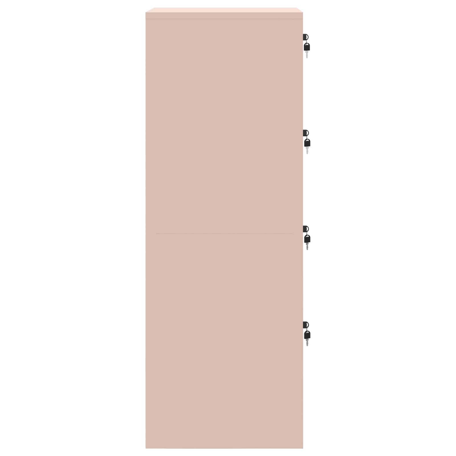 Aktenschrank 2 pcs Rosa 44 x 50 x 139 cm Kaltgewalzter Stahl