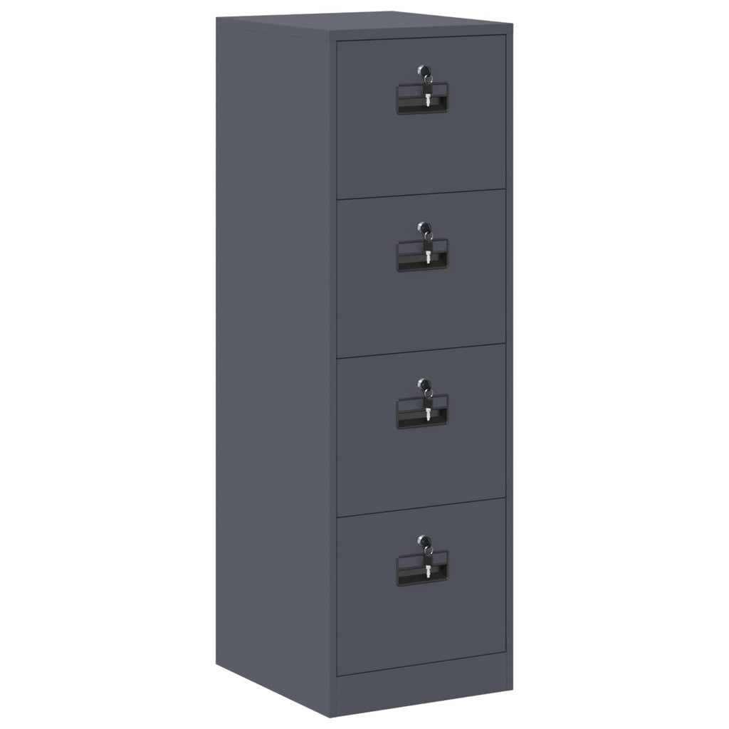 Aktenschrank mit Schubladen 2 pcs Anthrazit 44 x 50 x 139 cm