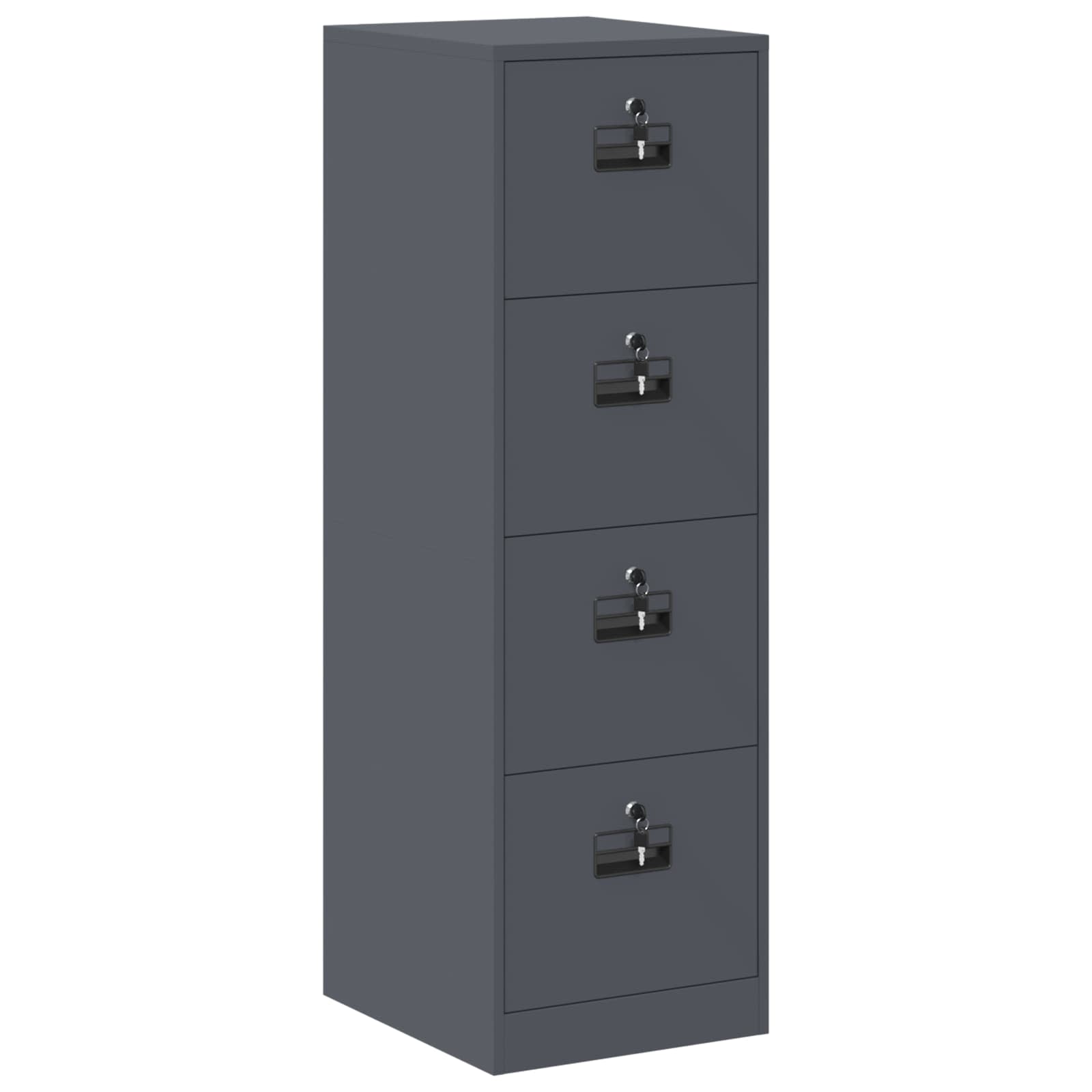 Aktenschrank mit Schubladen 2 pcs Anthrazit 44 x 50 x 139 cm
