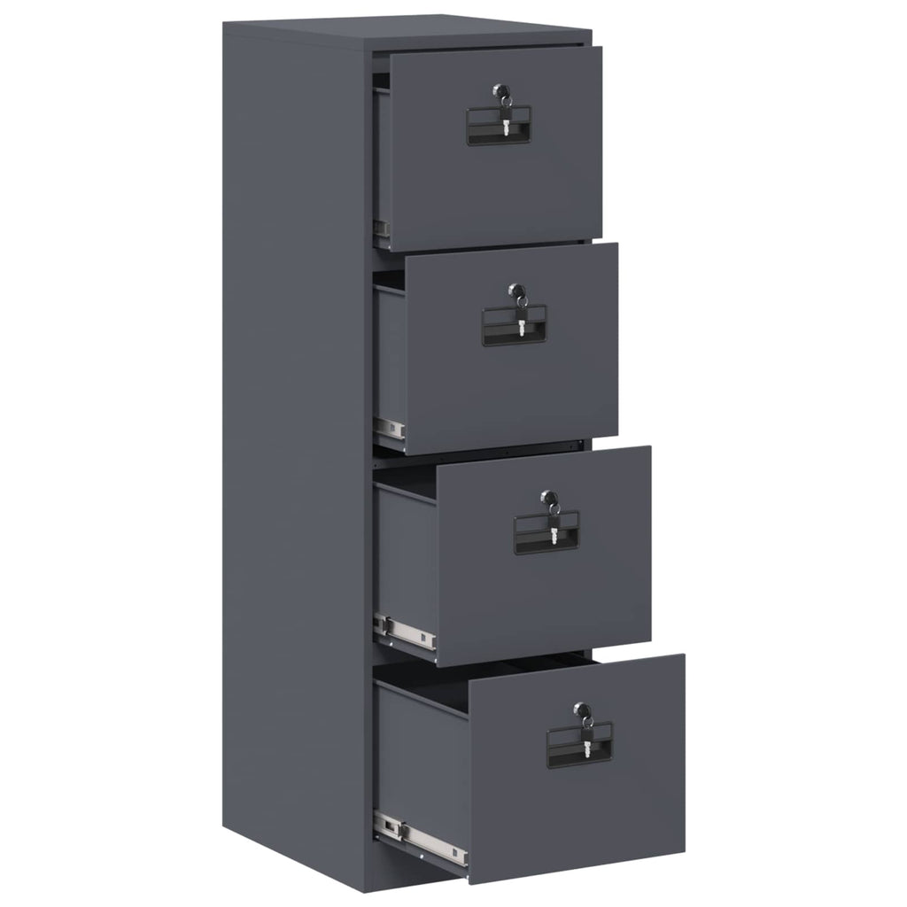 Aktenschrank mit Schubladen 2 pcs Anthrazit 44 x 50 x 139 cm