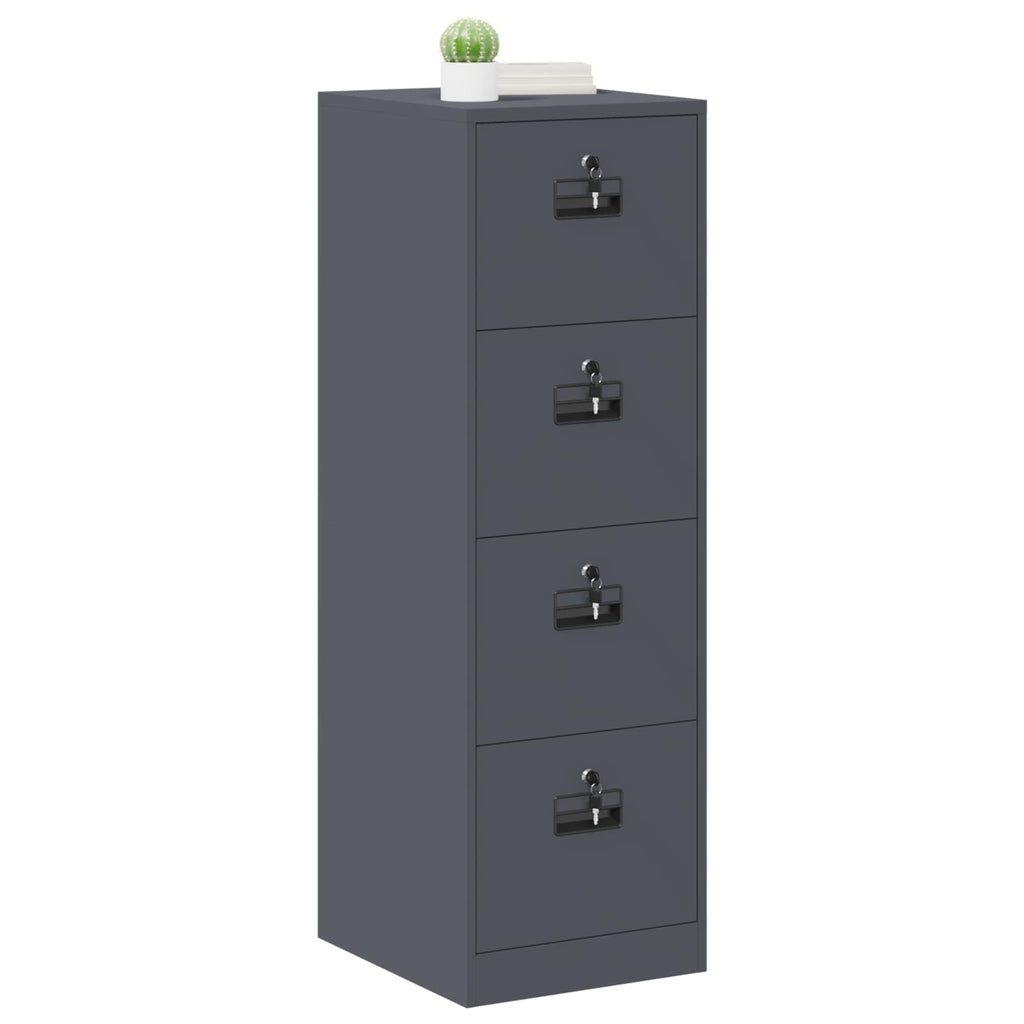 Aktenschrank mit Schubladen 2 pcs Anthrazit 44 x 50 x 139 cm