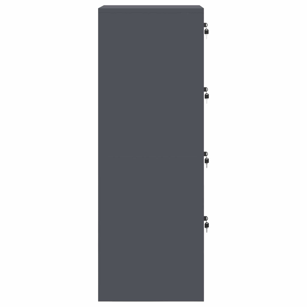 Aktenschrank mit Schubladen 2 pcs Anthrazit 44 x 50 x 139 cm