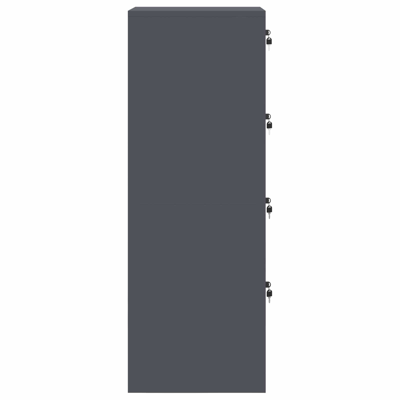 Aktenschrank mit Schubladen 2 pcs Anthrazit 44 x 50 x 139 cm