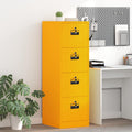 Aktenschrank mit Schubladen 2 pcs Senfgelb 44 x 50 x 139 cm