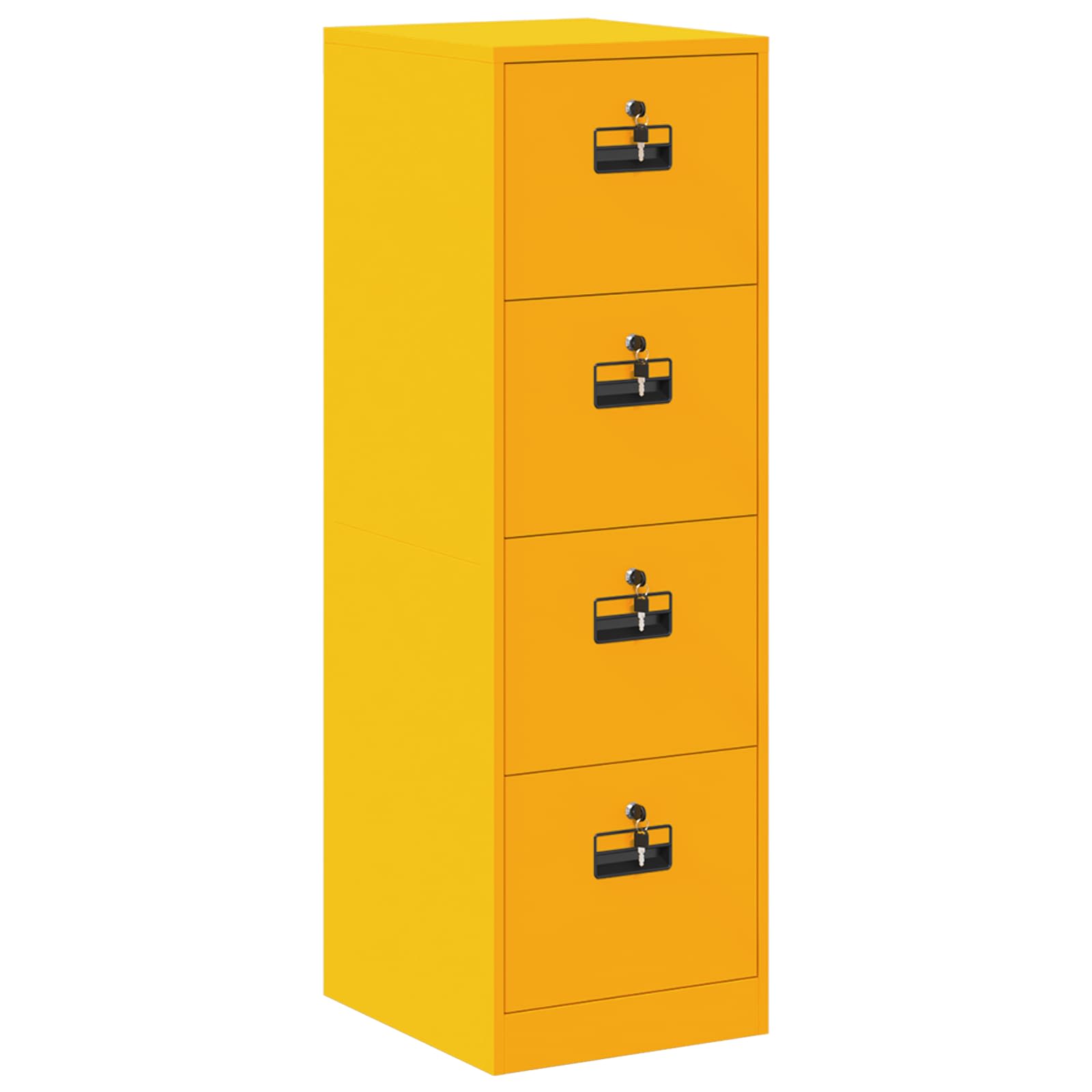 Aktenschrank mit Schubladen 2 pcs Senfgelb 44 x 50 x 139 cm
