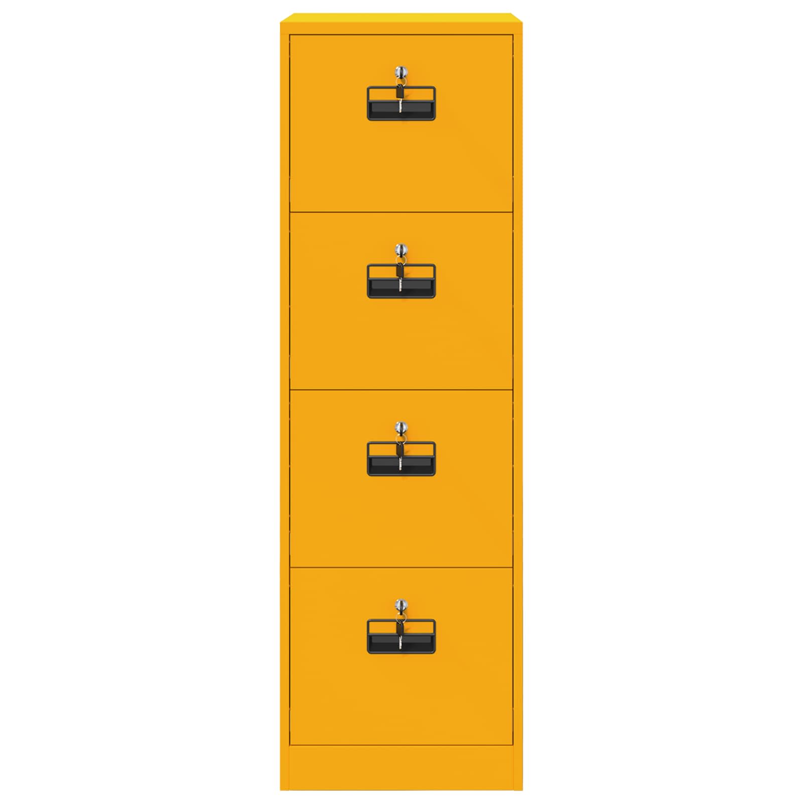 Aktenschrank mit Schubladen 2 pcs Senfgelb 44 x 50 x 139 cm