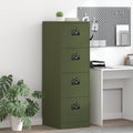 Aktenschrank mit Schubladen 2 pcs Olive Grün 44 x 50 x 139 cm