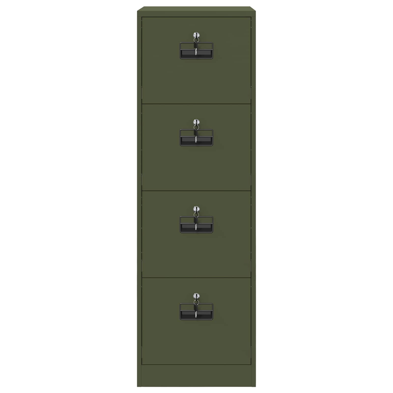 Aktenschrank mit Schubladen 2 pcs Olive Grün 44 x 50 x 139 cm