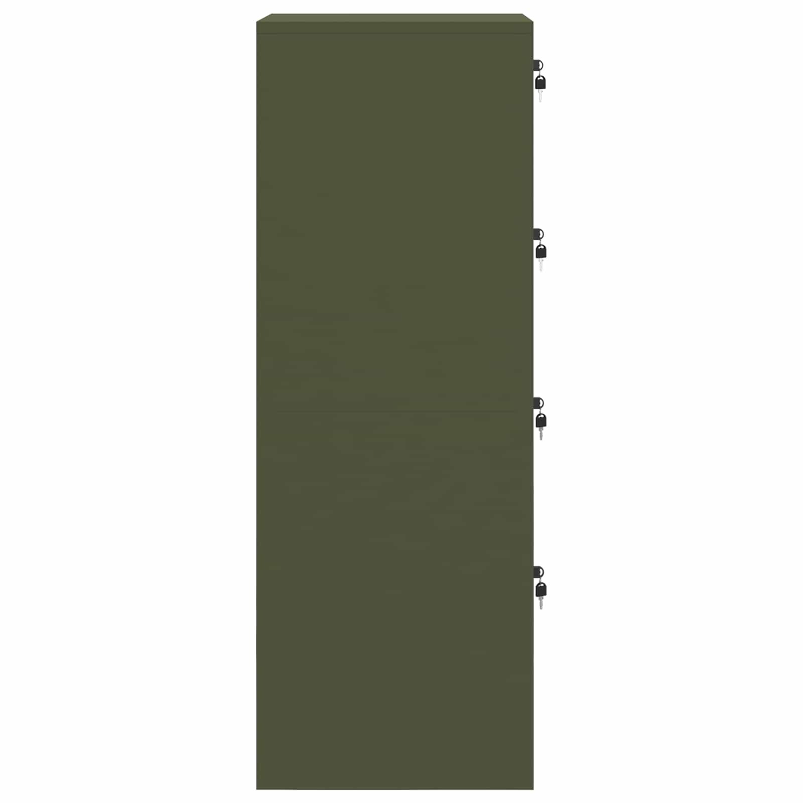Aktenschrank mit Schubladen 2 pcs Olive Grün 44 x 50 x 139 cm