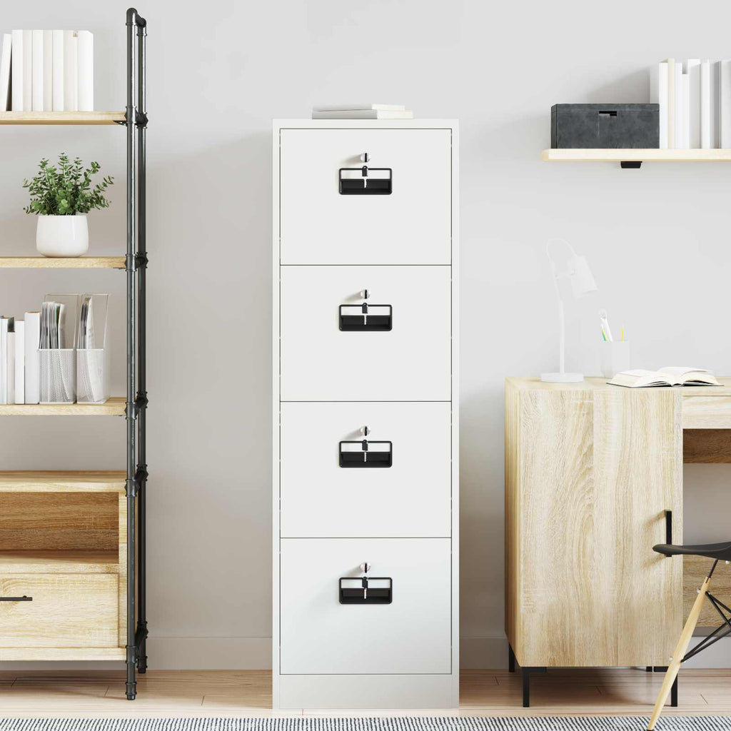 Aktenschrank 2 pcs Weiß 44 x 50 x 139 cm Kaltgewalzter Stahl