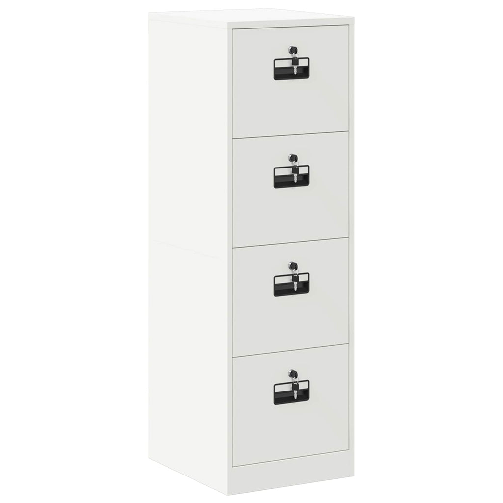 Aktenschrank 2 pcs Weiß 44 x 50 x 139 cm Kaltgewalzter Stahl
