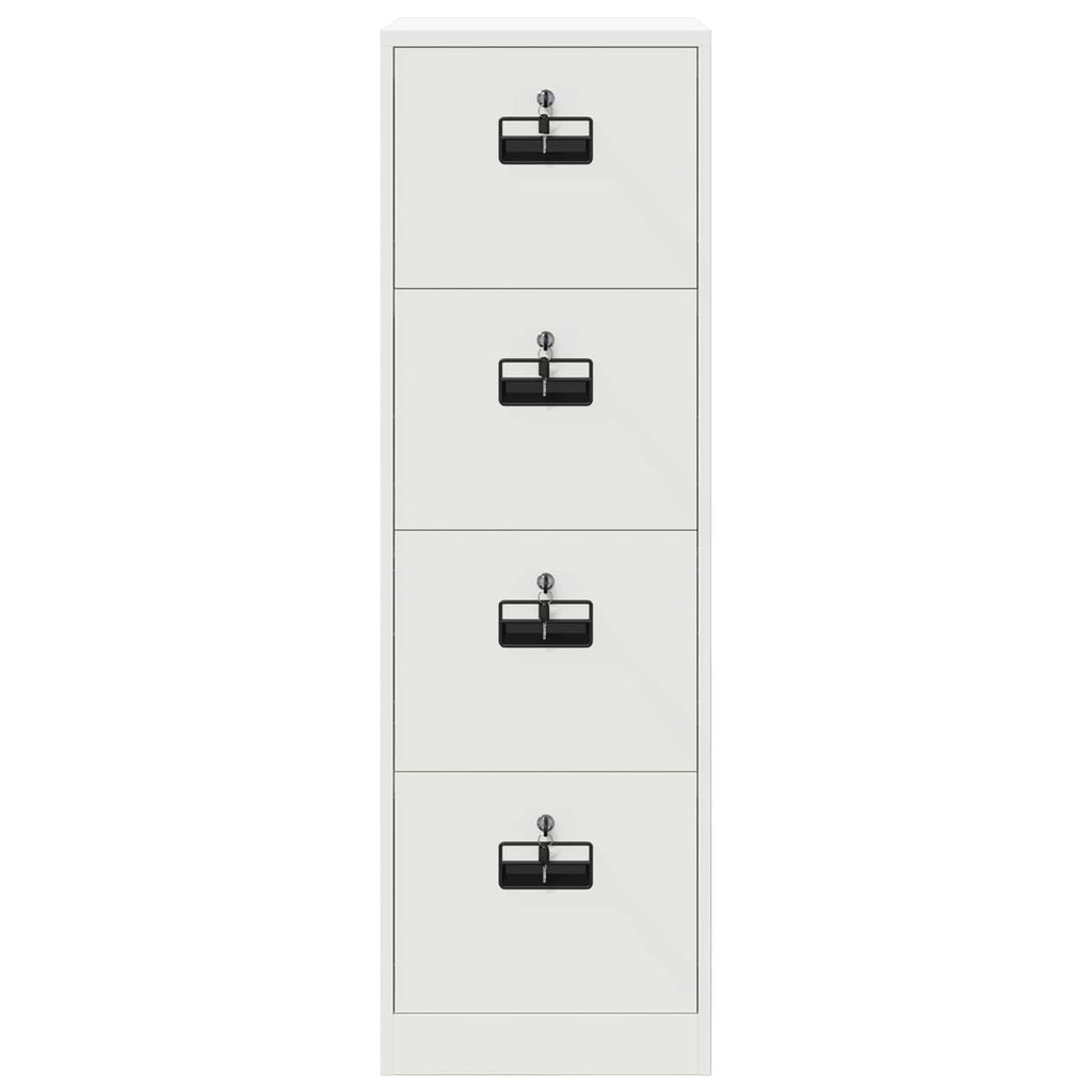 Aktenschrank 2 pcs Weiß 44 x 50 x 139 cm Kaltgewalzter Stahl