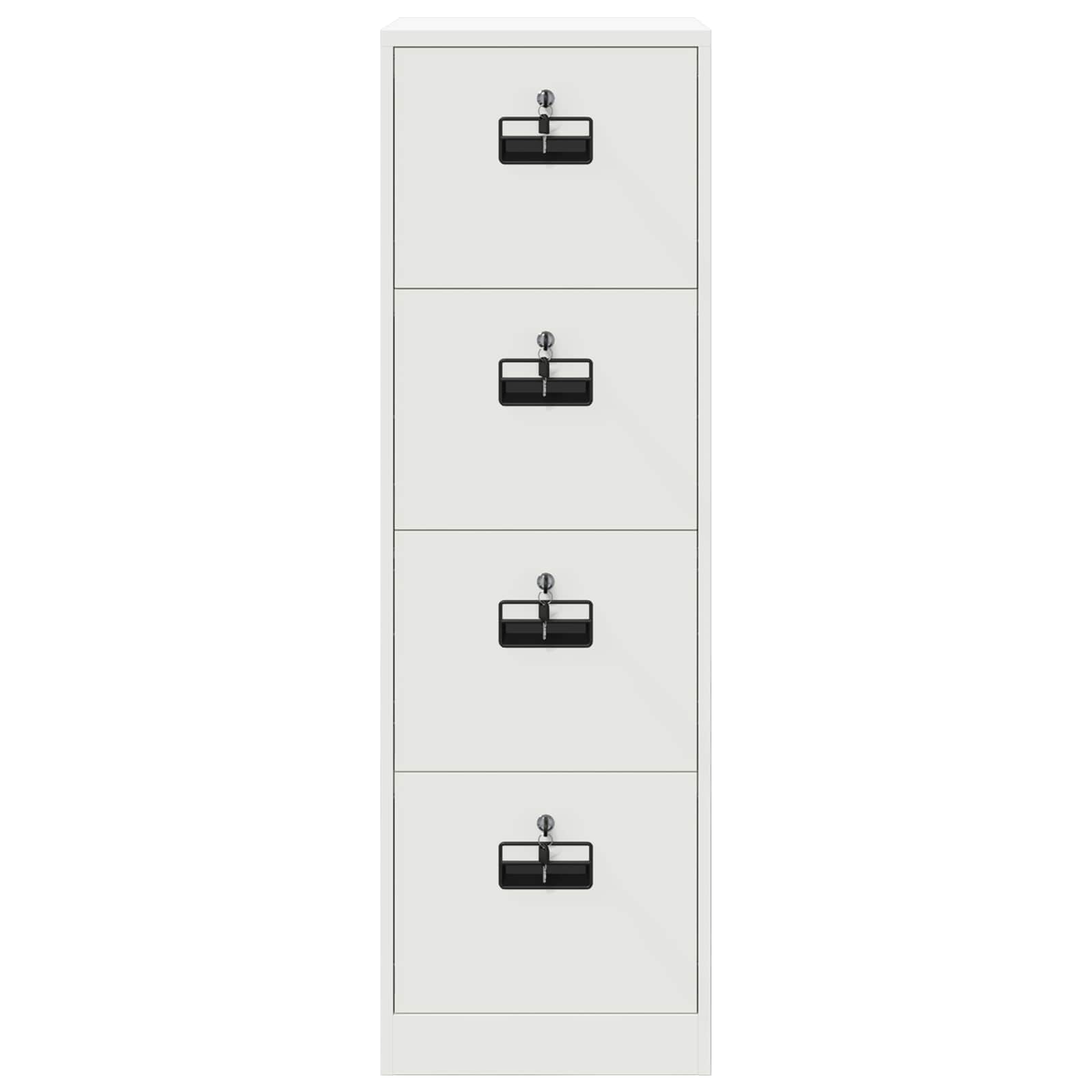 Aktenschrank 2 pcs Weiß 44 x 50 x 139 cm Kaltgewalzter Stahl