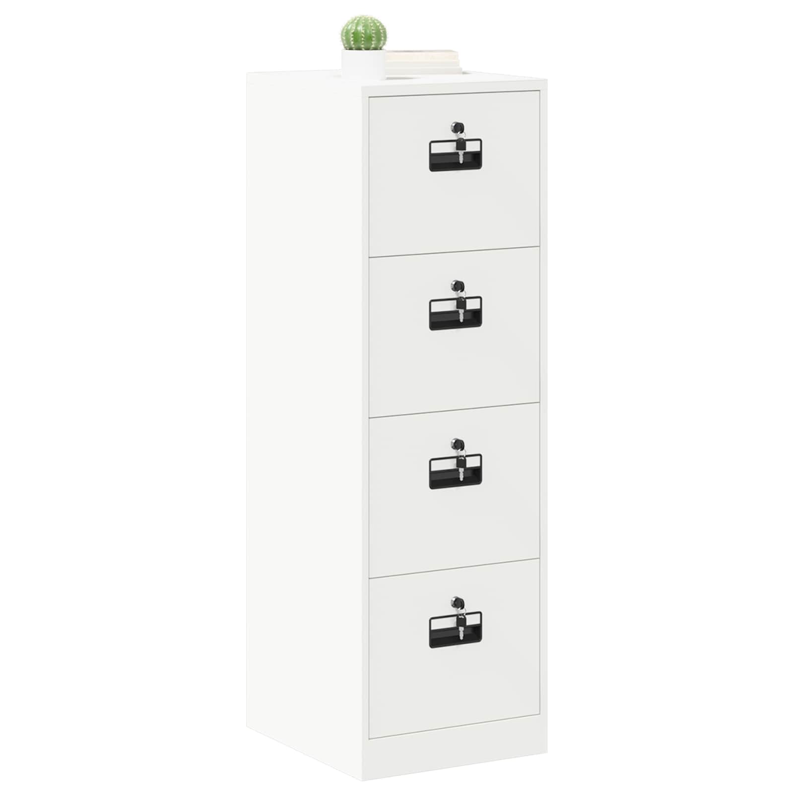 Aktenschrank 2 pcs Weiß 44 x 50 x 139 cm Kaltgewalzter Stahl