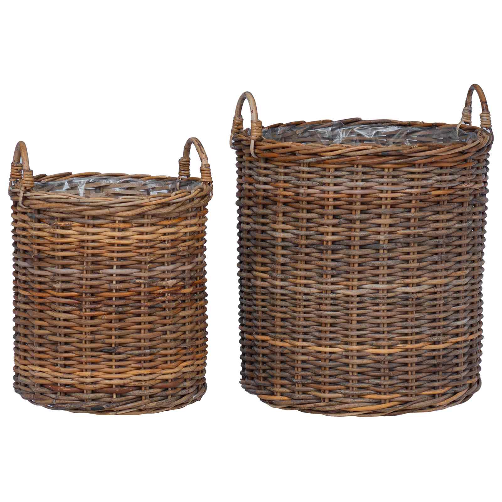 Blumentopf Körbchen mit Speicher 2 pcs Braun Lacak Rattan