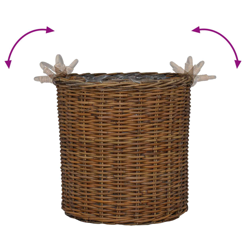Blumentopf Körbchen mit Speicher 2 pcs Braun Lacak Rattan