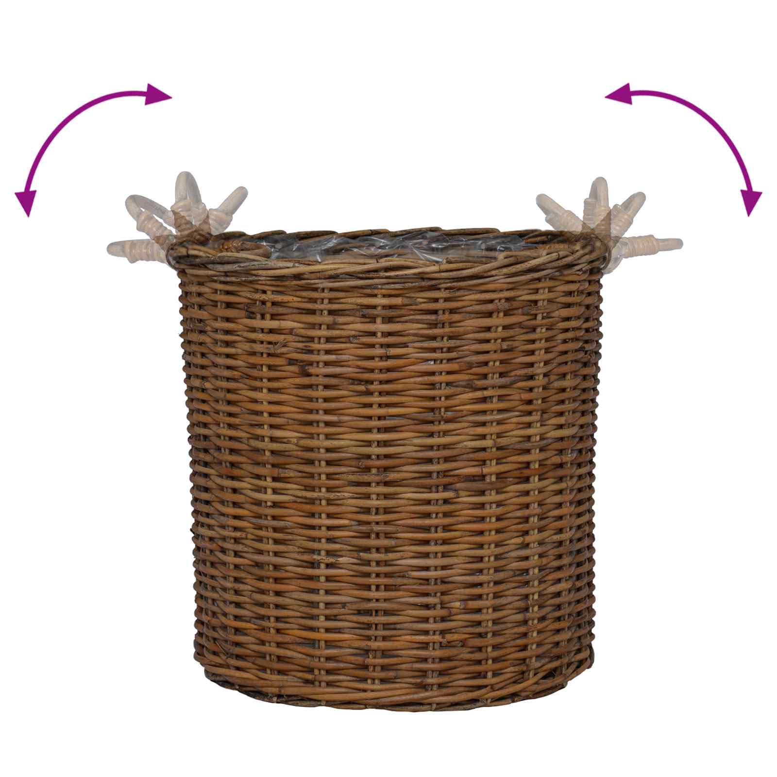 Blumentopf Körbchen mit Speicher 2 pcs Braun Lacak Rattan