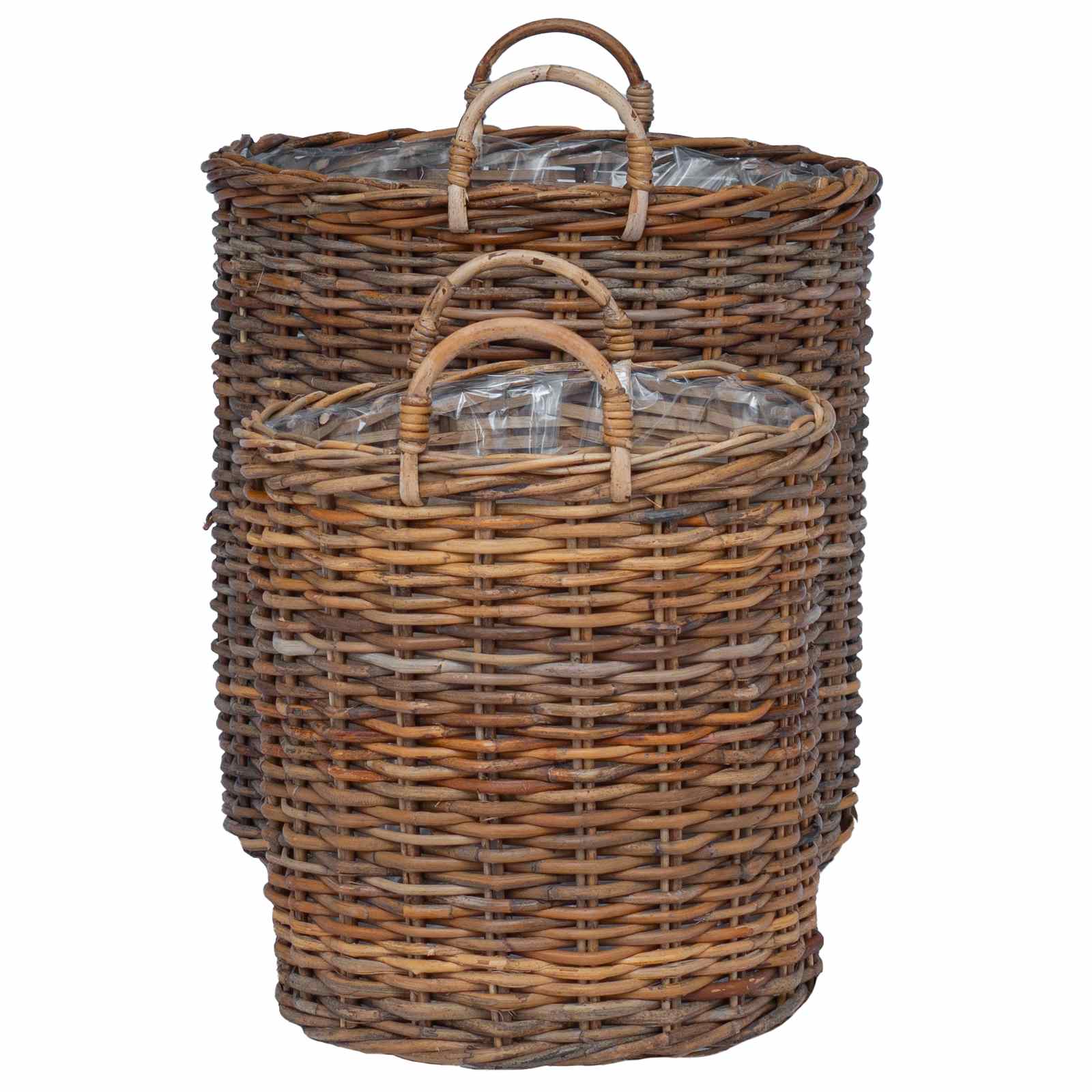 Blumentopf Körbchen mit Speicher 2 pcs Braun Lacak Rattan