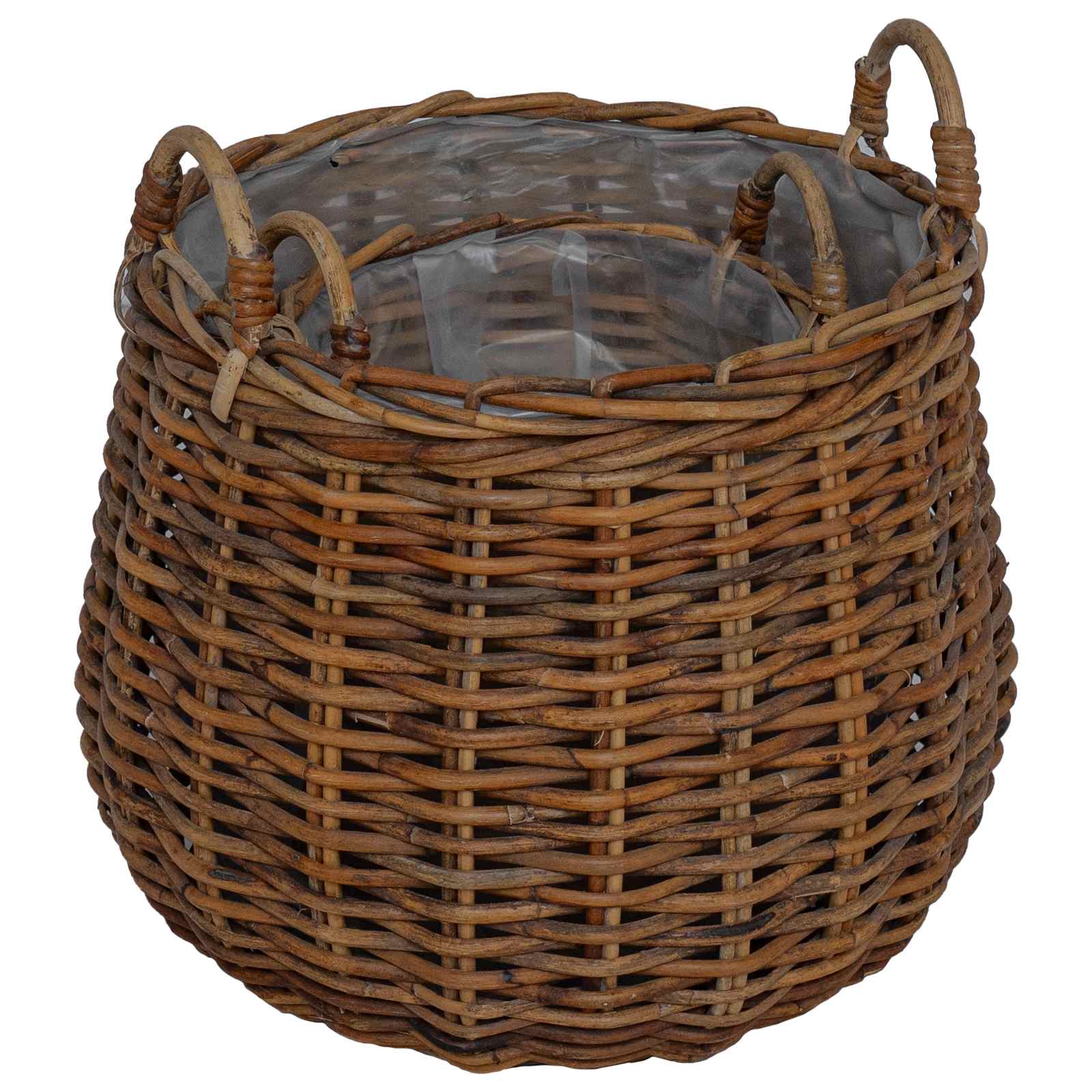 Blumentopf Körbchen mit Speicher 2 pcs Braun Lacak Rattan