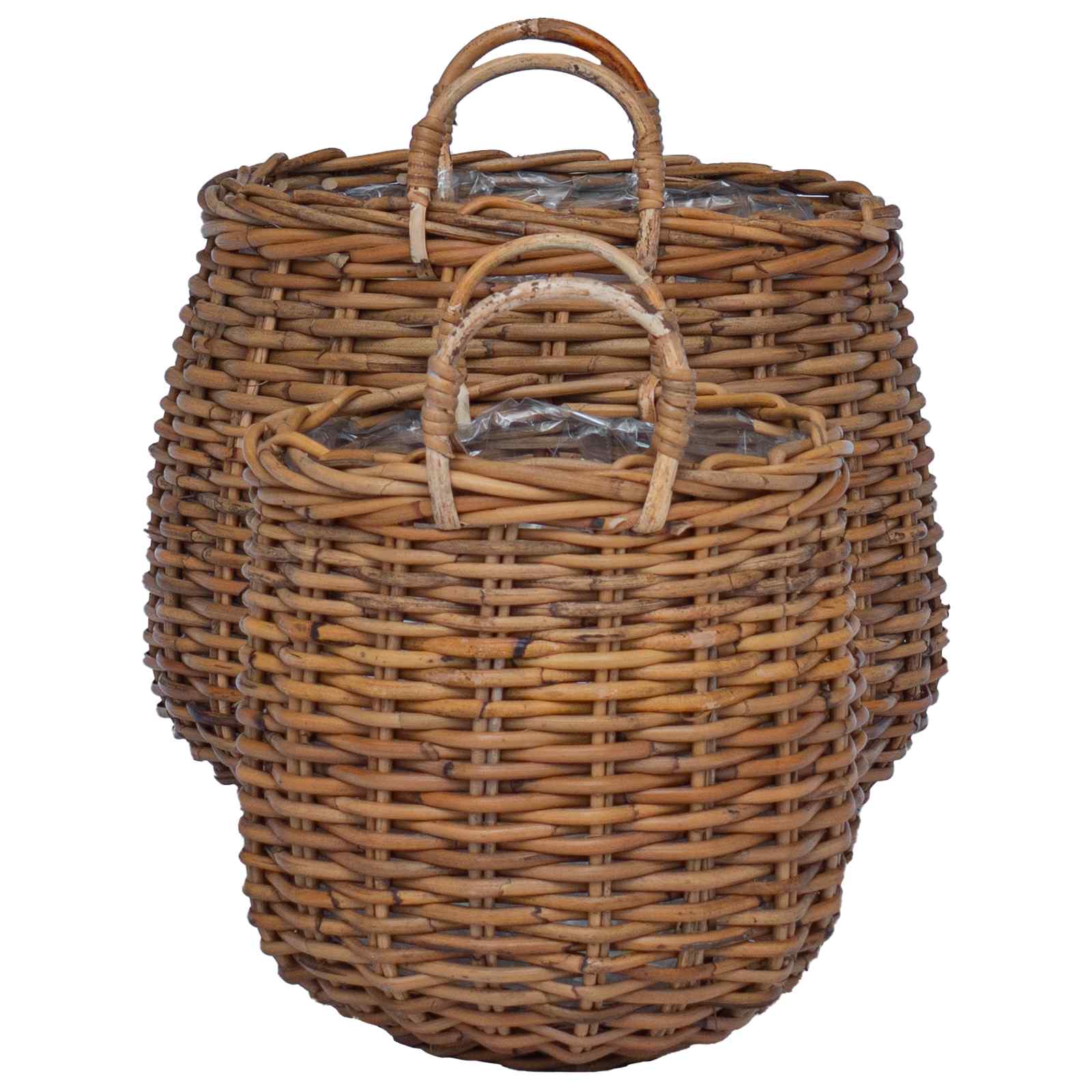 Blumentopf Körbchen mit Speicher 2 pcs Braun Lacak Rattan