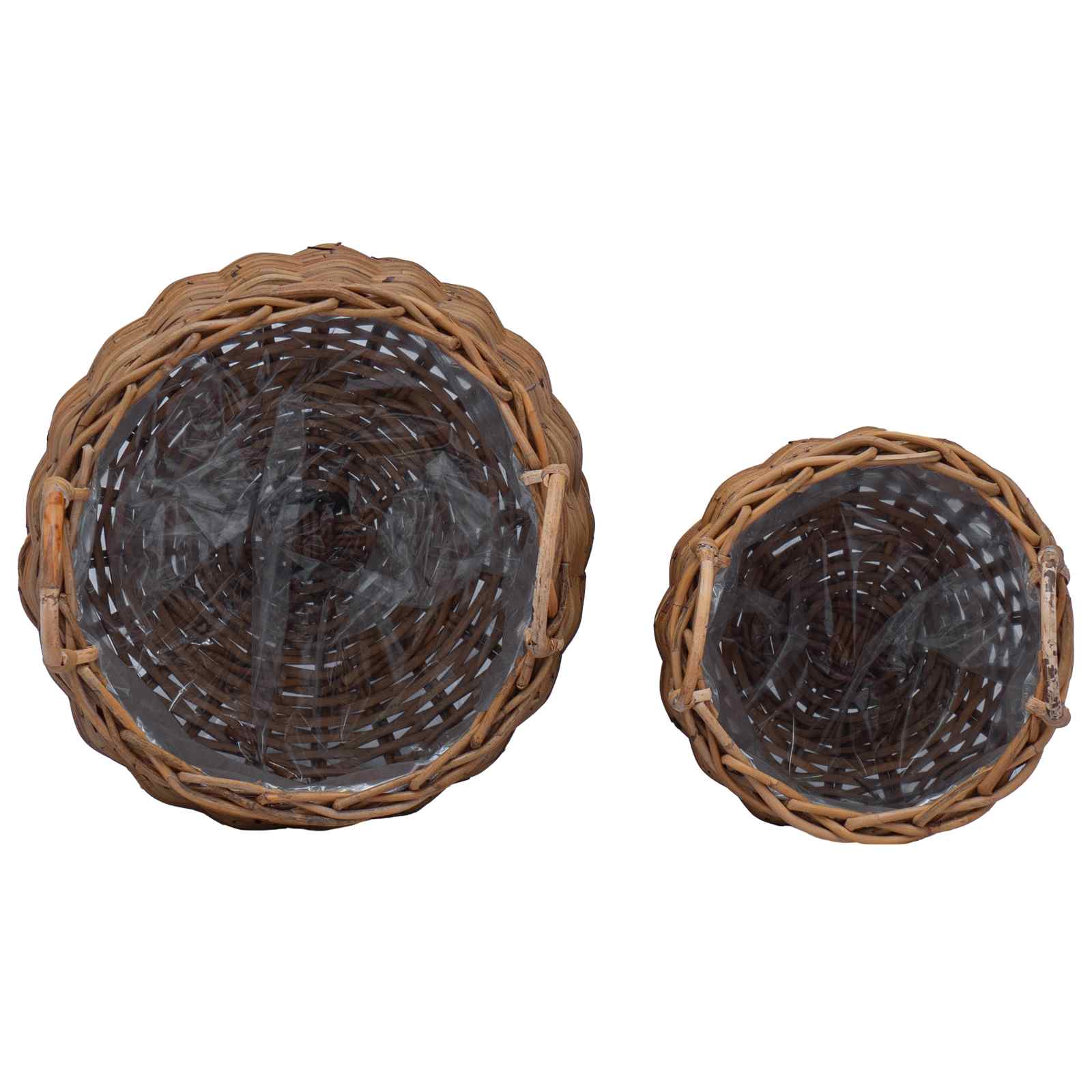 Blumentopf Körbchen mit Speicher 2 pcs Braun Lacak Rattan