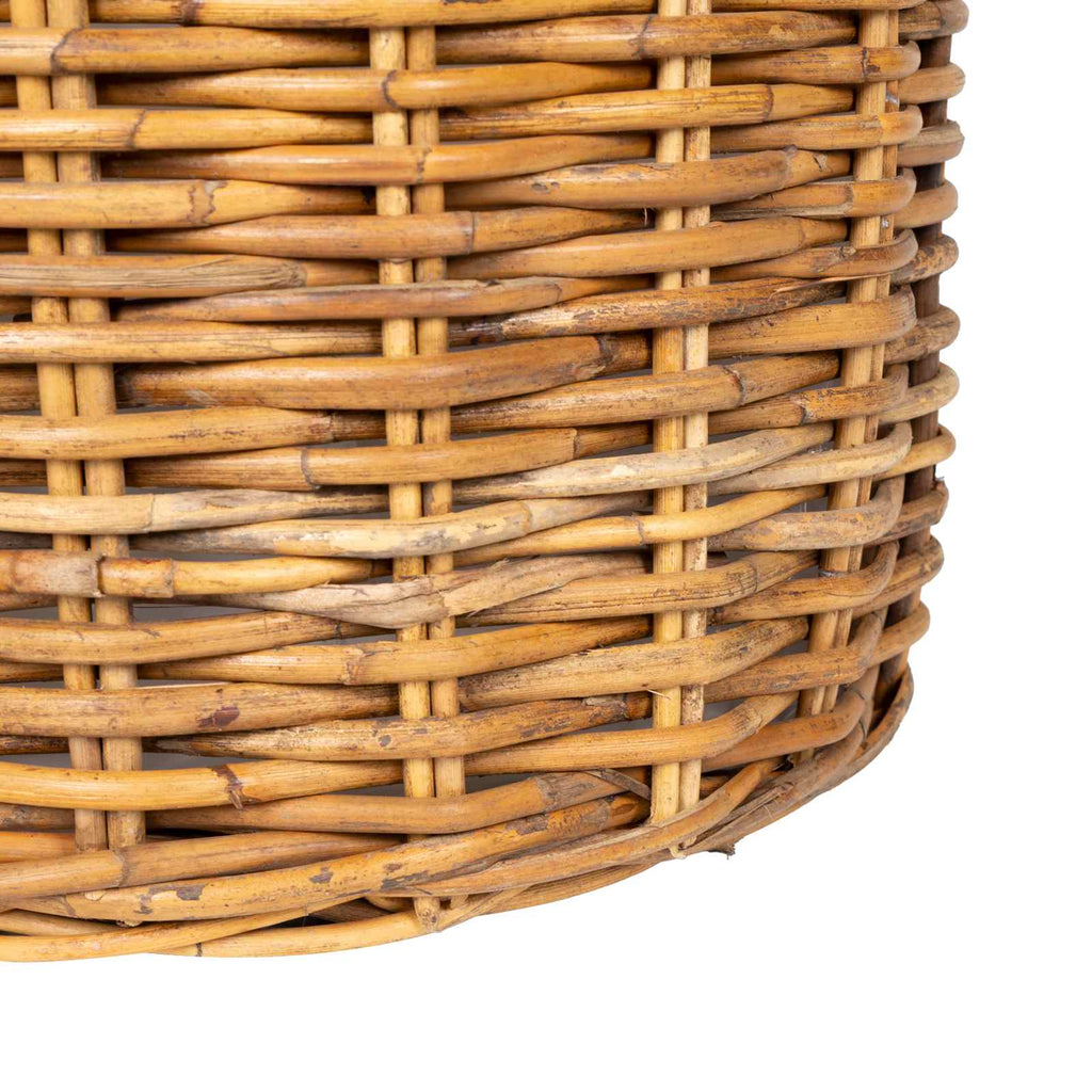 Blumentopfkorb mit Speicher 3 Stk. Naturbraun Lacak Rattan