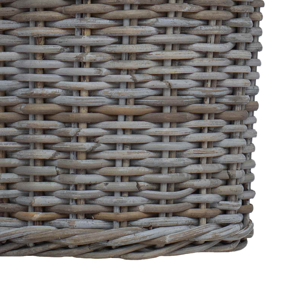 Blumentopfkorb mit Speicher 2 pcs Grau Kubu Rattan