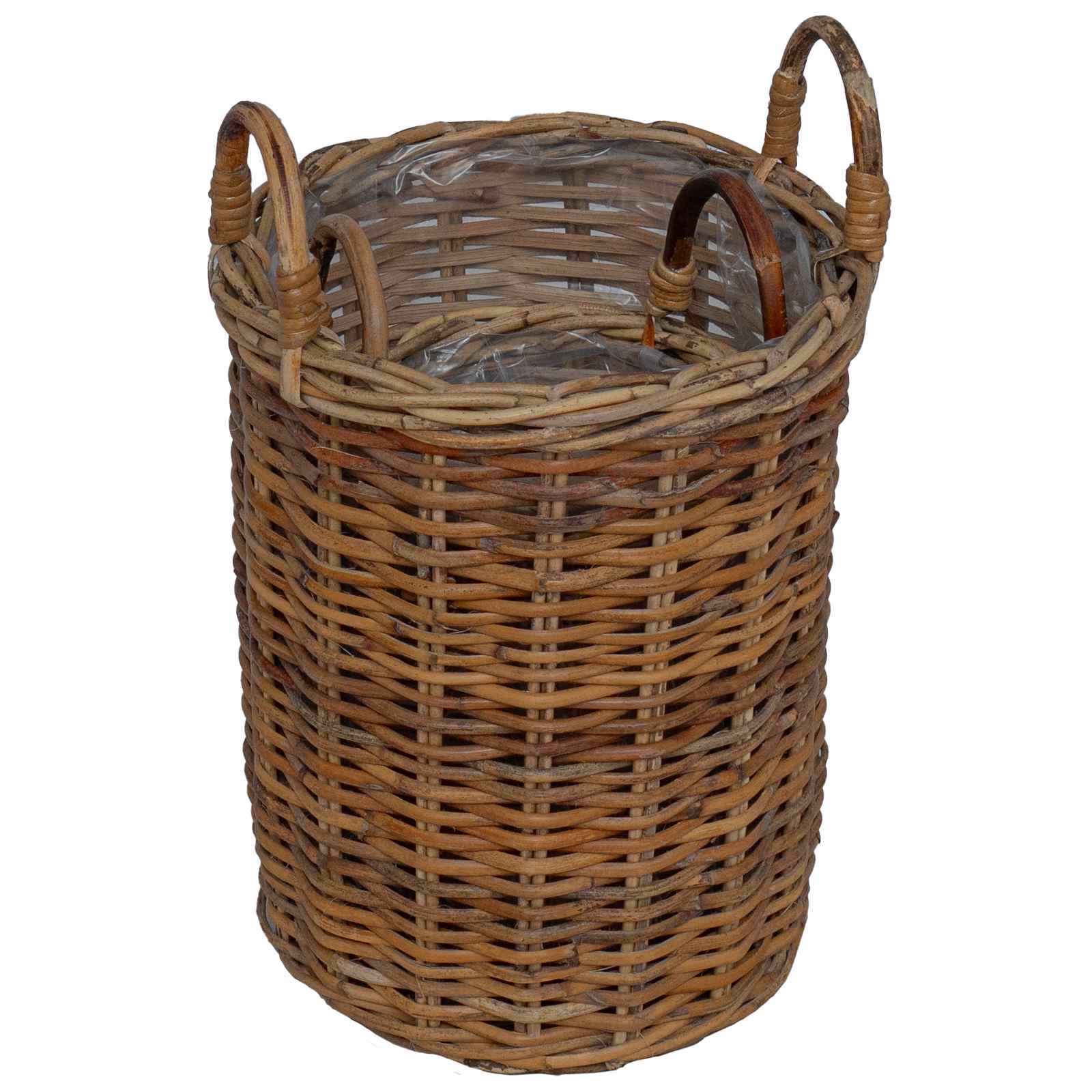 Blumentopfkorb mit Speicher 2 pcs Braun Kubu Rattan