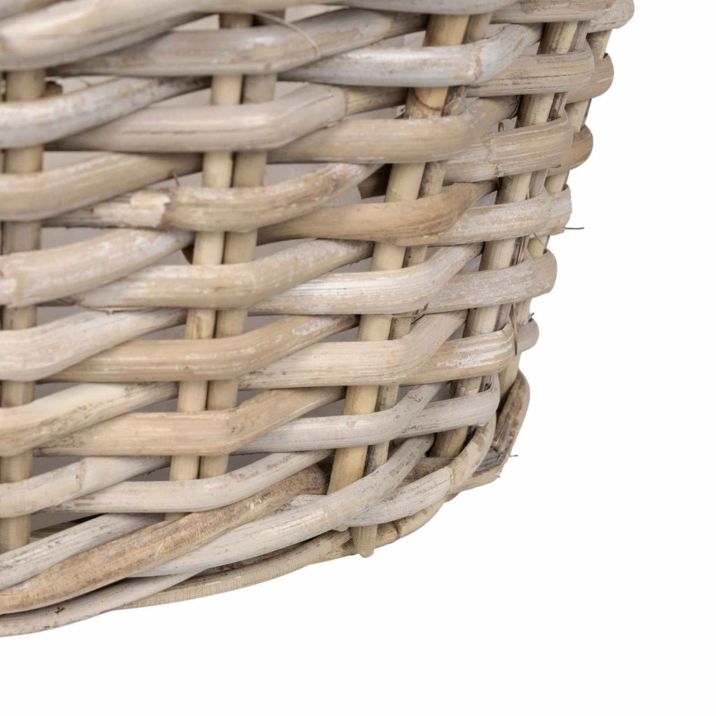 Blumentopfkorb mit Speicher 2 pcs Grau Lacak Rattan