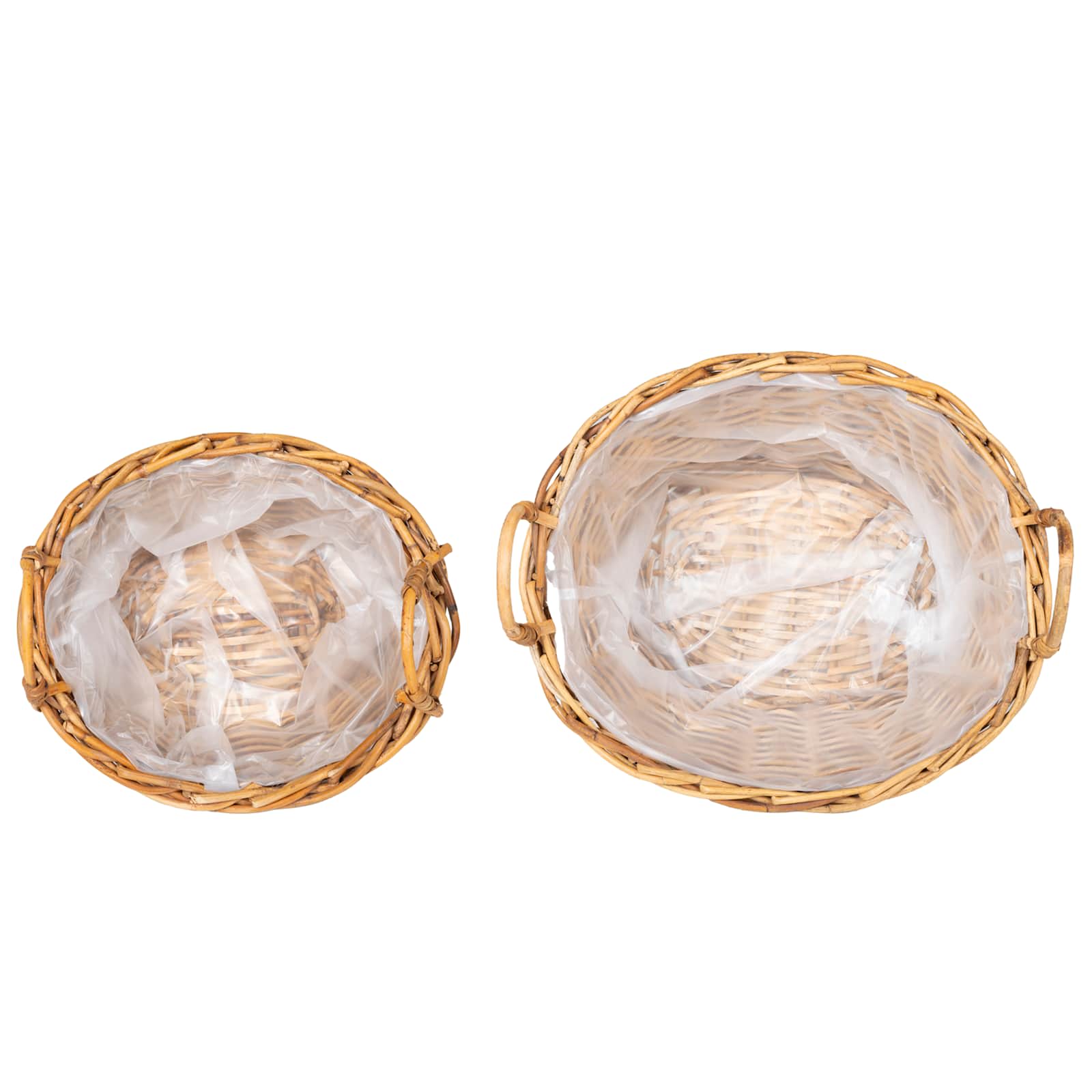 Blumentopfkorb mit Speicher 2 pcs Braun Lacak Rattan