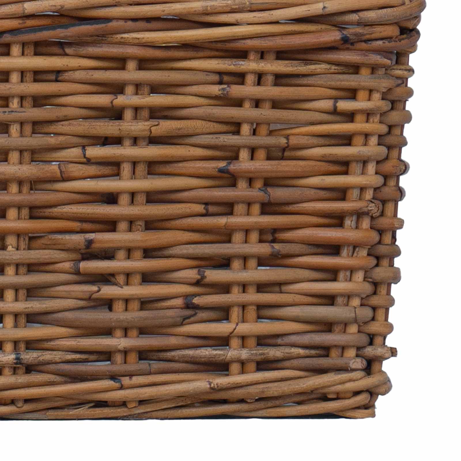 Blumentopfkorb mit Speicher 3 pcs Braun Kubu Rattan