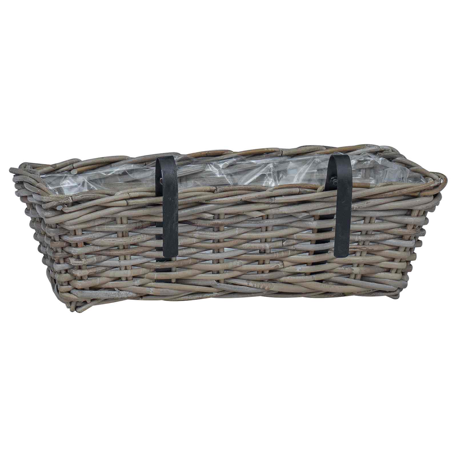 Hängender Blumentopf Korb 2 pcs Grau 48 x 22 x 15 cm