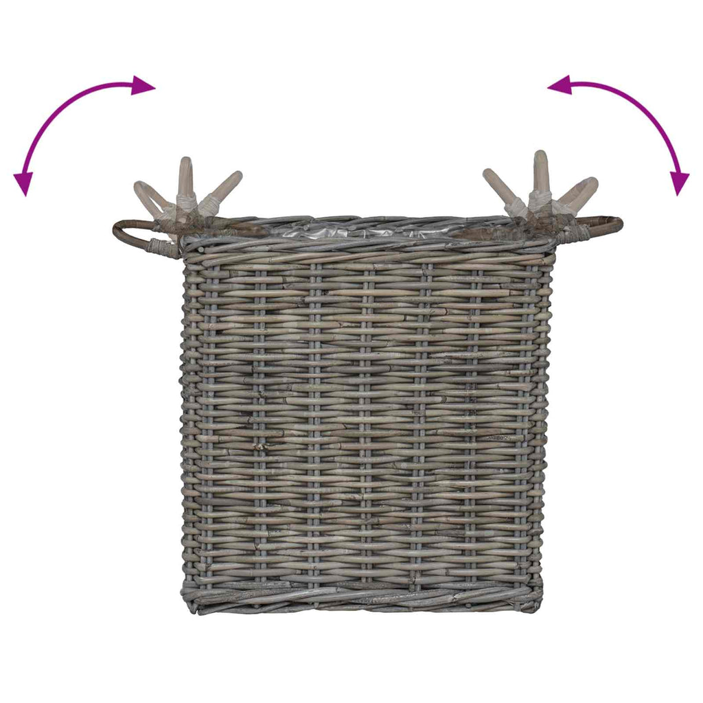 Pflanzer Korb mit Speicher 2 pcs Grau Lacak Rattan