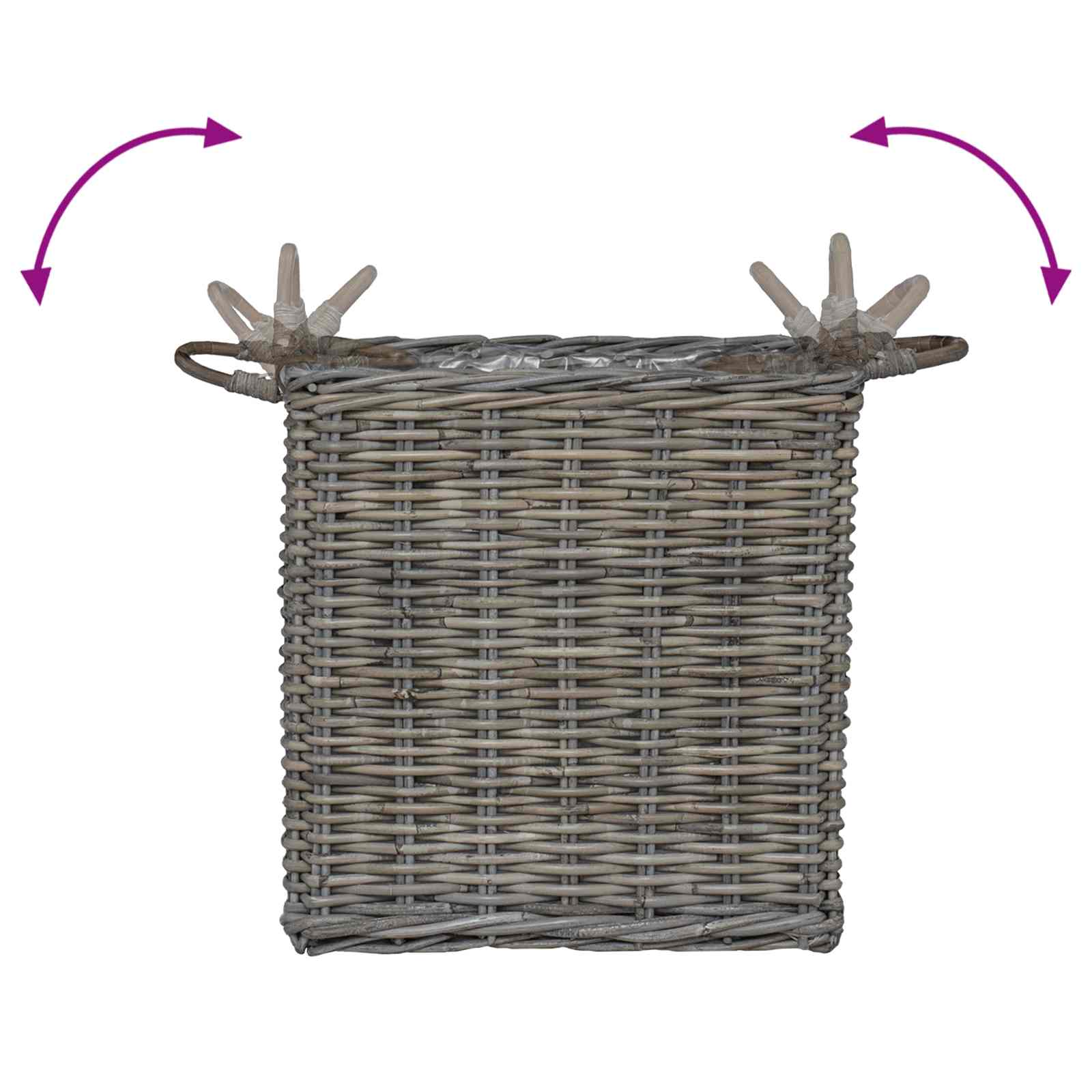 Pflanzer Korb mit Speicher 2 pcs Grau Lacak Rattan
