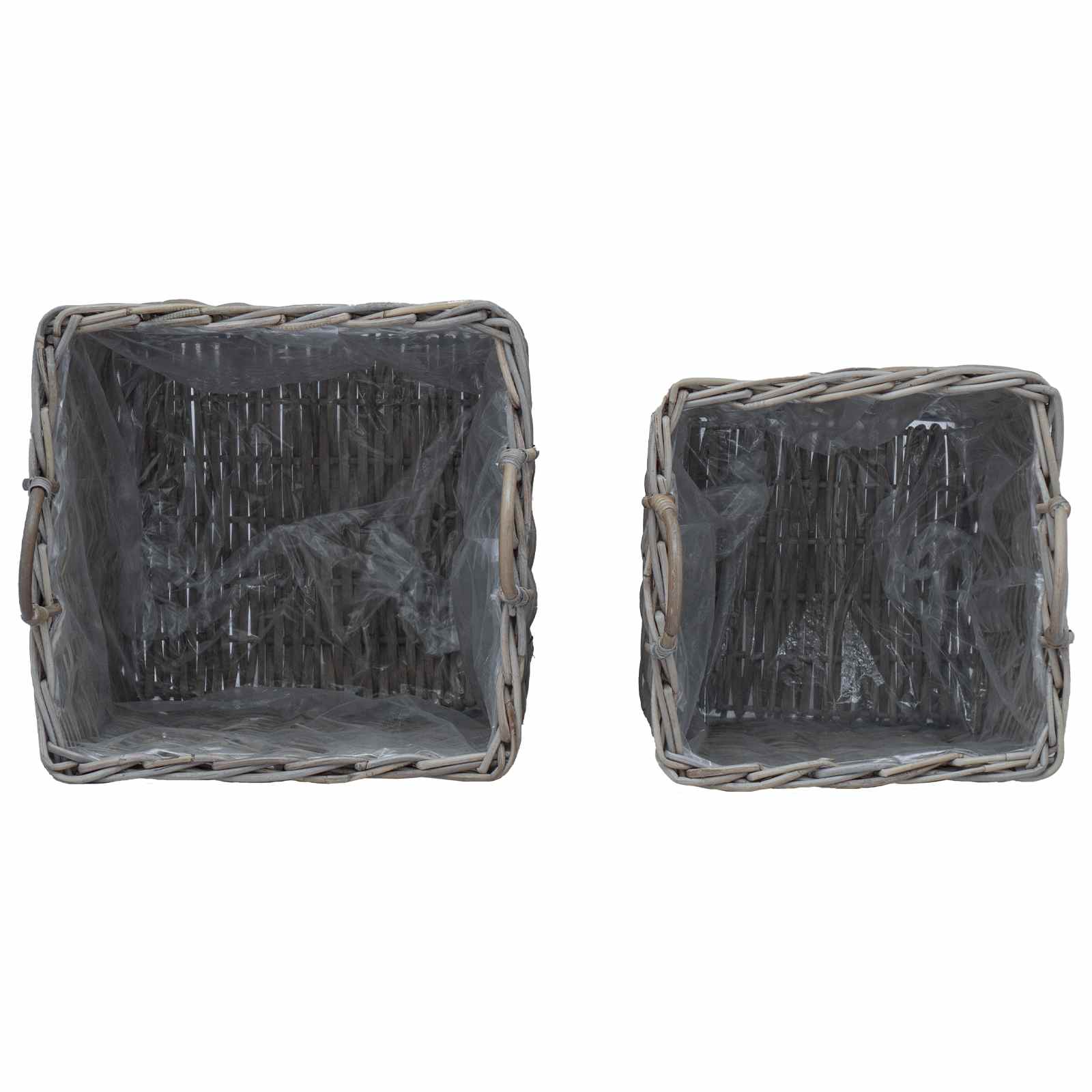 Pflanzer Korb mit Speicher 2 pcs Grau Lacak Rattan
