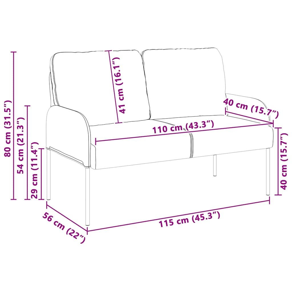 Sofas mit Kissen 110cm Dunkelgrau Sperrholz