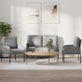 Sofagarnituren 3 pcs Hellgrau 115 x 56 x 80 cm Sperrholz
