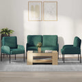 Sofagarnituren 3 pcs Dunkelgrün 115 x 56 x 80 cm Sperrholz