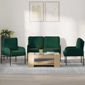 Sofagarnituren 3 pcs Dunkelgrün 115 x 56 x 80 cm Sperrholz