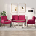 Sofagarnituren 3 pcs Weinrot 115 x 56 x 80 cm Sperrholz
