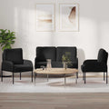Sofagarnituren 3 pcs Schwarz 115 x 56 x 80 cm Sperrholz