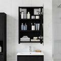 Badezimmerspiegelschrank Schwarz Eichen-Optik 30 x 10,5 x 50 cm