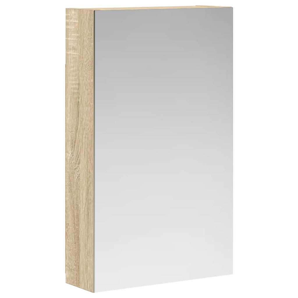 Badezimmerspiegelschrank mit Tür Sonoma-Eiche 30 x 10,5 x 50 cm